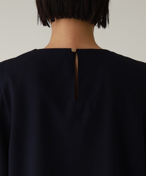 THE SHOP TK （ザ ショップ ティーケー ）の「◆【セレモニー/入卒/洗える】ジョーゼット袖シャーリングブラウス（シャツ/ブラウス・レディース・ホワイト系/ネイビー・11/12/13/14）」の5枚目の写真