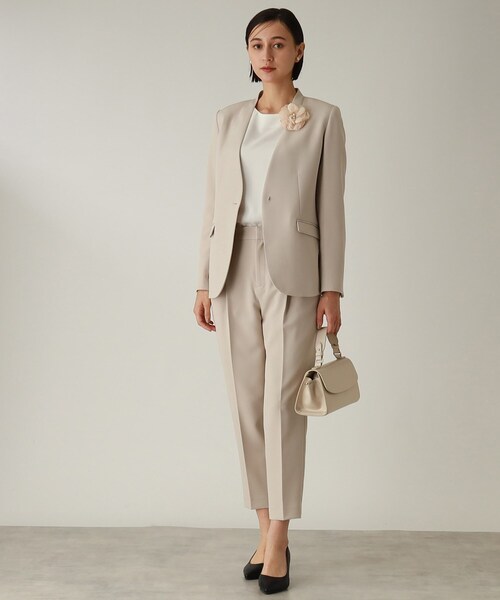 THE SHOP TK （ザ ショップ ティーケー ）の「◆【セレモニー/入卒/洗える】ジョーゼット袖シャーリングブラウス（シャツ/ブラウス・レディース・ホワイト系/ネイビー・11/12/13/14）」の4枚目の写真