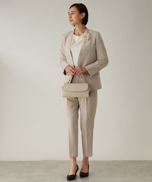 THE SHOP TK （ザ ショップ ティーケー ）の「◆【セレモニー/入卒/洗える】ジョーゼット袖シャーリングブラウス（シャツ/ブラウス・レディース・ホワイト系/ネイビー・11/12/13/14）」の6枚目の写真