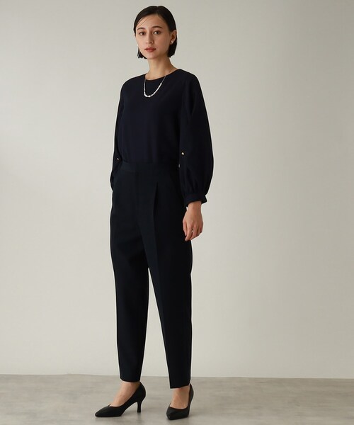 THE SHOP TK （ザ ショップ ティーケー ）の「◆【セレモニー/入卒/洗える】ジョーゼット袖シャーリングブラウス（シャツ/ブラウス・レディース・ホワイト系/ネイビー・11/12/13/14）」の9枚目の写真