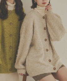 ふわふわ暖か。前後2WAYメランジウールカーディガン／【WEB/EC限定商品】