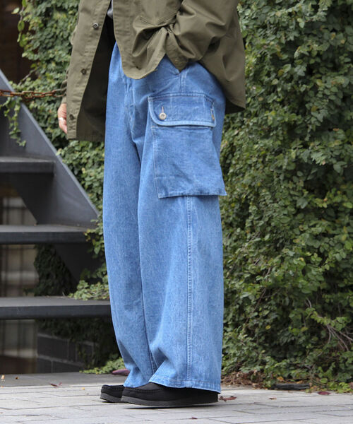 ARMY TWILL（アーミーツイル）の「【ARMY TWILL/アーミーツイル】DENIM CARGO PANTS デニム カーゴパンツ（デニムパンツ・メンズ・ライトブルー/インディゴブルー・M/L）」の12枚目の写真