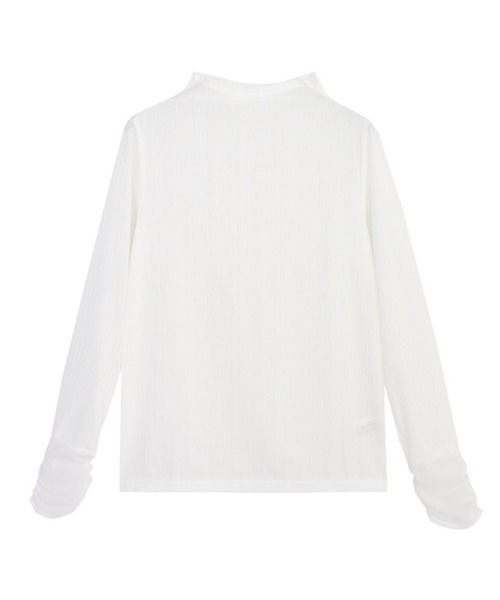 Pierrot（ピエロ）の「シアーカフスボトルネックトップス（Tシャツ/カットソー・レディース・ブラック/オフホワイト/ライトグレー・M/L）」の20枚目の写真