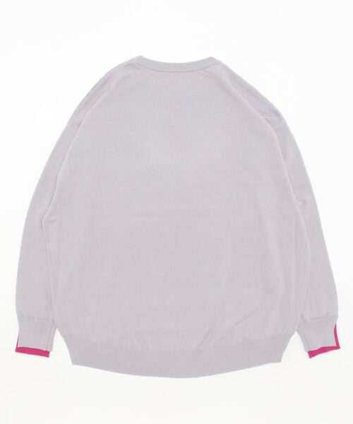 Q(キュー)の「ロゴニット(ニット/セーター・レディース・ライトグレー/オレンジ・MEDIUM)」の3枚目の写真