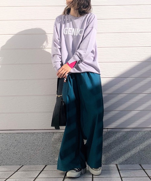 Q(キュー)の「ロゴニット(ニット/セーター・レディース・ライトグレー/オレンジ・MEDIUM)」の11枚目の写真