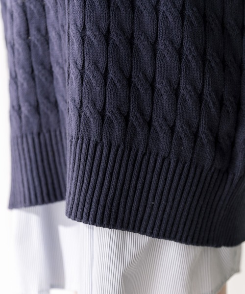 OLIVE des OLIVE（オリーブデオリーブ）の「刺繍入りケーブルベスト（ベスト・レディース・オフホワイト/ベージュ/ネイビー・FREE）」の19枚目の写真