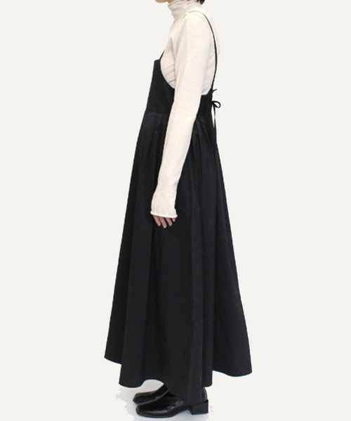 STYLEBLOCK(スタイルブロック)の「ウェザークロスレースアップキャミワンピース(ワンピース・レディース・ベージュ/ブラック/ライトベージュ・M)」の6枚目の写真