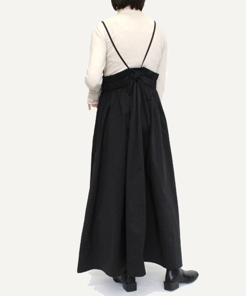 STYLEBLOCK(スタイルブロック)の「ウェザークロスレースアップキャミワンピース(ワンピース・レディース・ベージュ/ブラック/ライトベージュ・M)」の7枚目の写真