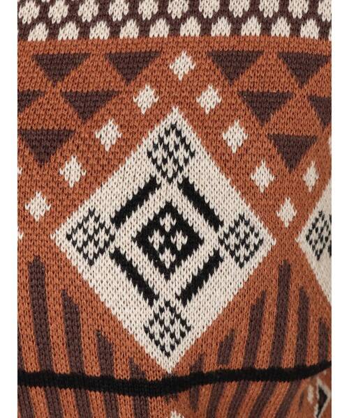 EVRIS（エヴリス）の「襟付きジャガードニット（ニット/セーター・レディース・ブルー/グリーン/ブラウン・FREE）」の12枚目の写真