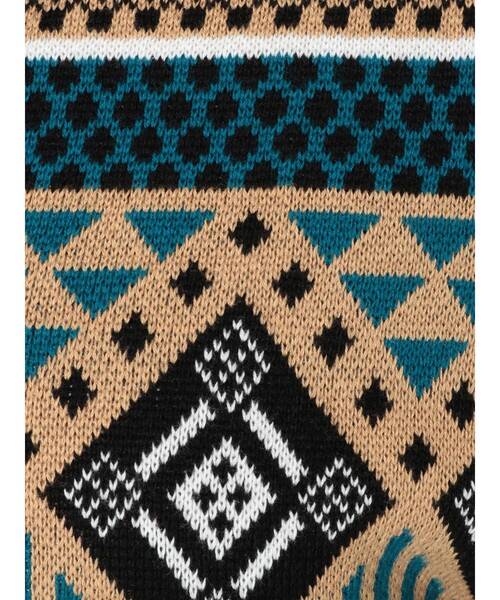 EVRIS（エヴリス）の「襟付きジャガードニット（ニット/セーター・レディース・ブルー/グリーン/ブラウン・FREE）」の4枚目の写真