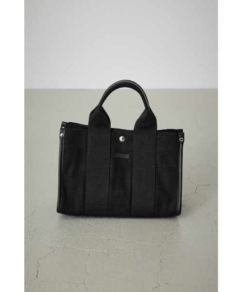 AZUL by moussy(アズールバイマウジー)の「SQUARE CANVAS TOTE BAG/スクエアキャンバストートバッグ(トートバッグ・メンズ・オフホワイト/ブラック・FREE)」の7枚目の写真