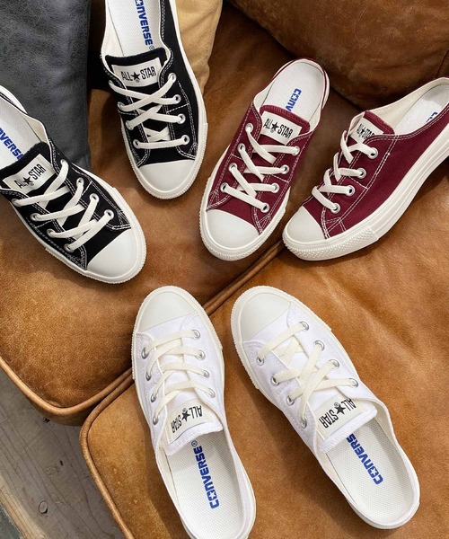 CONVERSE（コンバース）の「［コンバース］ALLSTAR　LIGHTMULE　オールスターミュールスリッパ（スリッポン・レディース・ホワイト/ワイン・M/S）」の6枚目の写真