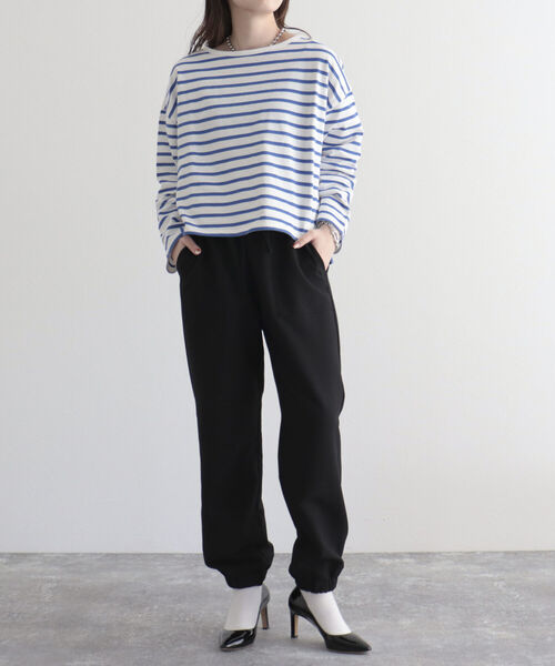 fredy emue（フレディエミュ）の「ダブルクロスジョガーパンツ（その他パンツ・レディース・オフホワイト/ブラック/ライトグレー・38）」の15枚目の写真