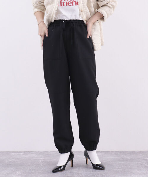 fredy emue（フレディエミュ）の「ダブルクロスジョガーパンツ（その他パンツ・レディース・オフホワイト/ブラック/ライトグレー・38）」の5枚目の写真