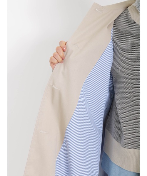 Samansa Mos2（サマンサ モスモス）の「【花粉ブロック】ステンカラーコート（ステンカラーコート・レディース・ベージュ/ネイビー/カーキ/ピンク/ミント・ﾌﾘ-）」の14枚目の写真