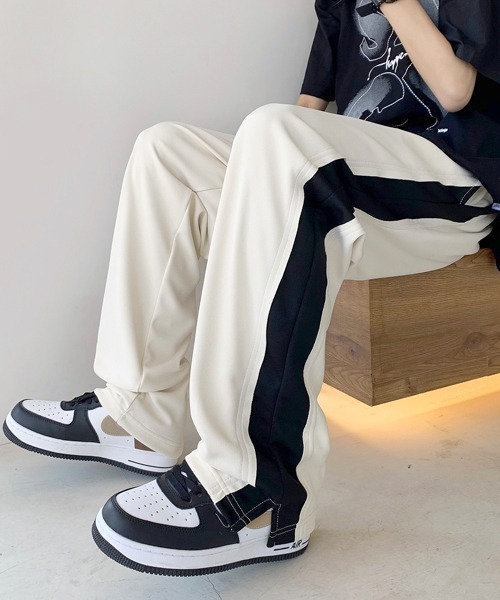 FVLMEN(フルメン)の「【FVLMEN】line sweat Pants/ライン スウェット パンツ(スウェットパンツ・メンズ・アイボリー/ブラック/グレー・MEDIUM/LARGE/X-LARGE)」の2枚目の写真