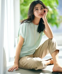 23区（ニジュウサンク）の「【洗える/好評につき新色追加】レーヨンポリエステルストレッチ プルオーバー ニット（ニット/セーター・レディース）」