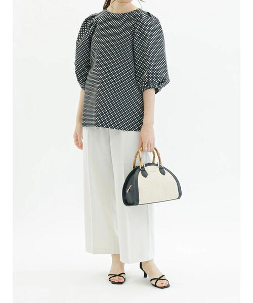 Te chichi（テチチ）の「ドットジャカードボリュームブラウス（セットアップ可）（シャツ/ブラウス・レディース・ネイビー/グレー・ﾌﾘ-）」の20枚目の写真