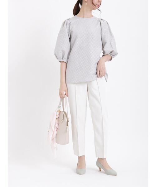 Te chichi（テチチ）の「ドットジャカードボリュームブラウス（セットアップ可）（シャツ/ブラウス・レディース・ネイビー/グレー・ﾌﾘ-）」の21枚目の写真