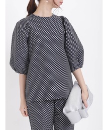 Te chichi | ドットジャカードボリュームブラウス（セットアップ可）(シャツ/ブラウス)