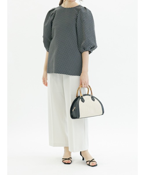 Te chichi（テチチ）の「ドットジャカードボリュームブラウス（セットアップ可）（シャツ/ブラウス・レディース・ネイビー/グレー・ﾌﾘ-）」の17枚目の写真