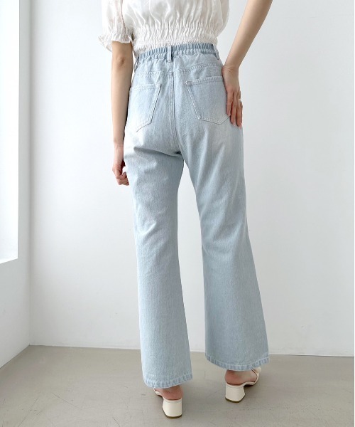 OLIVE des OLIVE（オリーブデオリーブ）の「【S/Mサイズ】セミフレアデニムパンツ（デニムパンツ・レディース・ブルー/サックスブルー/ピンク・SMALL/MEDIUM）」の12枚目の写真