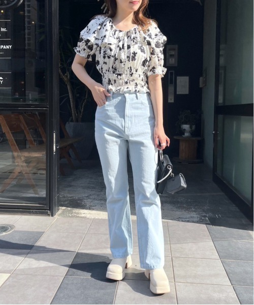 OLIVE des OLIVE（オリーブデオリーブ）の「【S/Mサイズ】セミフレアデニムパンツ（デニムパンツ・レディース・ブルー/サックスブルー/ピンク・SMALL/MEDIUM）」の20枚目の写真