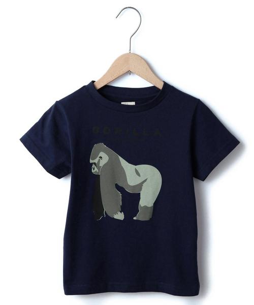 coen（コーエン）の「【coen kids】アニマルプリントＴシャツ(100～150cm)（Tシャツ/カットソー・キッズ・ホワイト/ライトブルー/ネイビー/レッド・110/100/130/140/120/150）」の3枚目の写真