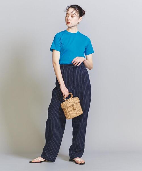 BEAUTY&YOUTH UNITED ARROWS（ビューティーアンドユースユナイテッドアローズ）の「オーガニックコットン フライス Tシャツ（Tシャツ/カットソー・レディース・オフホワイト/オリーブ/ライトブルー/ブラック・FREE）」の5枚目の写真