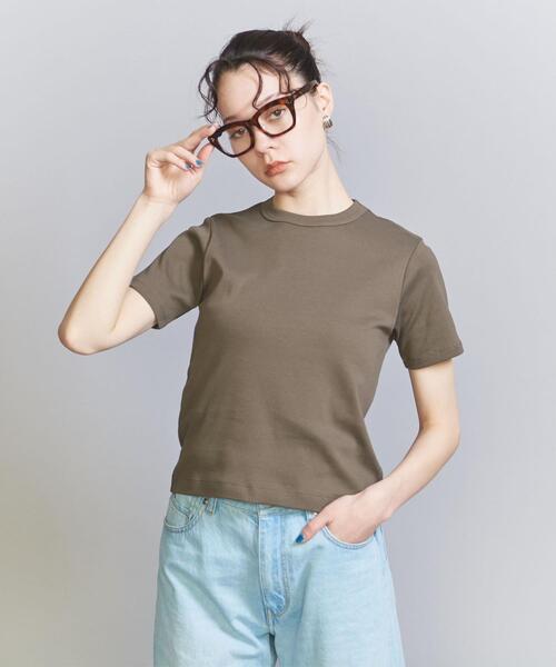 BEAUTY&YOUTH UNITED ARROWS（ビューティーアンドユースユナイテッドアローズ）の「オーガニックコットン フライス Tシャツ（Tシャツ/カットソー・レディース・オフホワイト/オリーブ/ライトブルー/ブラック・FREE）」の19枚目の写真