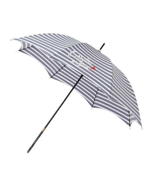 ランバン オン ブルー 長傘 雨傘 ジャンプ傘 耐風傘 ハート ボーダー ピンク 雨傘】ランバン オン ブルー (LANVIN en Bleu) チェーンプリント