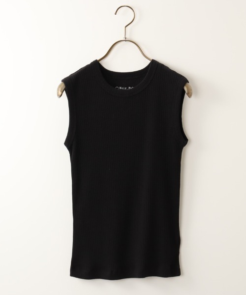 NOIR FABRIK（ヌワールファブリック）の「[NOIR FABRIK/ヌワールファブリック] ノースリーブ リブカットソー（Tシャツ/カットソー・レディース・ブラック/ライム/エメラルド/オフホワイト/ピンク・F）」の22枚目の写真