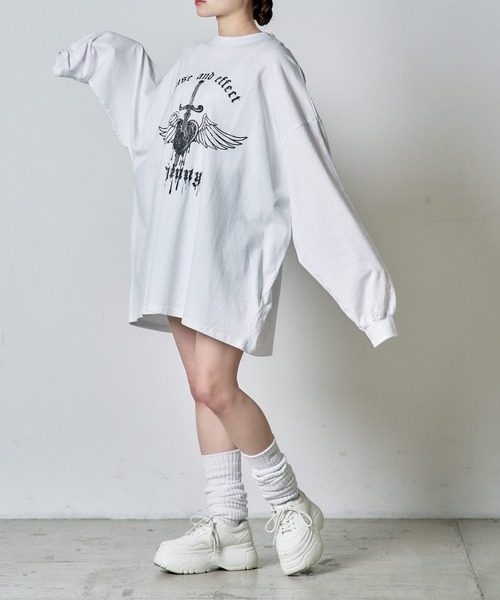 Whinny/心臓大爆破 ロンT　水色　天使界隈　ホワイニー WEGO - Whinny/心臓大爆破 ロンT 水色 天使界隈 ホワイニーの通販 by