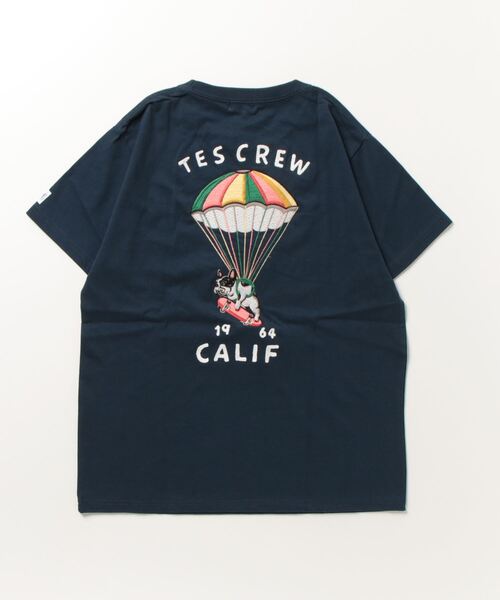 The Endless Summer（エンドレスサマー）の「[THE ENDLESS SUMMER/エンドレスサマー] 別注 パラシュートBUHI刺繍Tシャツ（Tシャツ/カットソー・レディース・ホワイト/ネイビー・XL/M/L）」の7枚目の写真