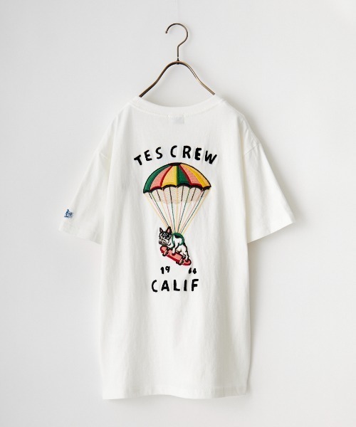 The Endless Summer（エンドレスサマー）の「[THE ENDLESS SUMMER/エンドレスサマー] 別注 パラシュートBUHI刺繍Tシャツ（Tシャツ/カットソー・レディース・ホワイト/ネイビー・XL/M/L）」の14枚目の写真