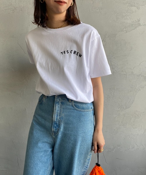 The Endless Summer（エンドレスサマー）の「[THE ENDLESS SUMMER/エンドレスサマー] 別注 パラシュートBUHI刺繍Tシャツ（Tシャツ/カットソー・レディース・ホワイト/ネイビー・XL/M/L）」の11枚目の写真