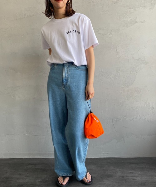 The Endless Summer（エンドレスサマー）の「[THE ENDLESS SUMMER/エンドレスサマー] 別注 パラシュートBUHI刺繍Tシャツ（Tシャツ/カットソー・レディース・ホワイト/ネイビー・XL/M/L）」の5枚目の写真