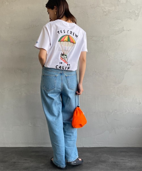 The Endless Summer（エンドレスサマー）の「[THE ENDLESS SUMMER/エンドレスサマー] 別注 パラシュートBUHI刺繍Tシャツ（Tシャツ/カットソー・レディース・ホワイト/ネイビー・XL/M/L）」の19枚目の写真