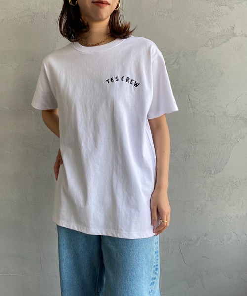 The Endless Summer（エンドレスサマー）の「[THE ENDLESS SUMMER/エンドレスサマー] 別注 パラシュートBUHI刺繍Tシャツ（Tシャツ/カットソー・レディース・ホワイト/ネイビー・XL/M/L）」の3枚目の写真
