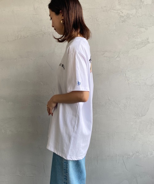 The Endless Summer（エンドレスサマー）の「[THE ENDLESS SUMMER/エンドレスサマー] 別注 パラシュートBUHI刺繍Tシャツ（Tシャツ/カットソー・レディース・ホワイト/ネイビー・XL/M/L）」の12枚目の写真