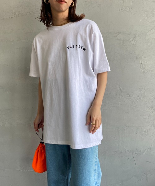 The Endless Summer（エンドレスサマー）の「[THE ENDLESS SUMMER/エンドレスサマー] 別注 パラシュートBUHI刺繍Tシャツ（Tシャツ/カットソー・レディース・ホワイト/ネイビー・XL/M/L）」の6枚目の写真