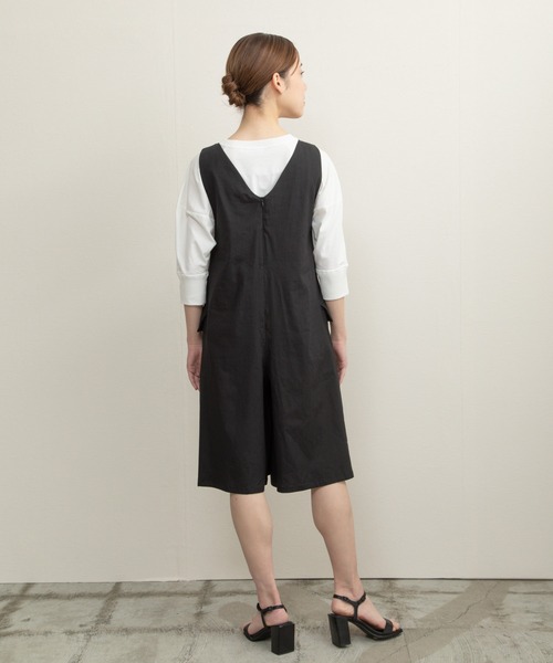 Liyoca(リヨカ)の「【Liyoca】リネンテンセルハーフサロペット(サロペット/オーバーオール・レディース・ブラック/ベージュ・FREE)」の14枚目の写真