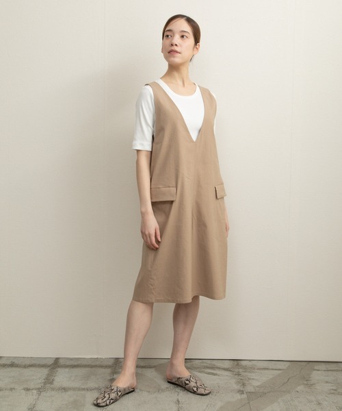 Liyoca(リヨカ)の「【Liyoca】リネンテンセルハーフサロペット(サロペット/オーバーオール・レディース・ブラック/ベージュ・FREE)」の20枚目の写真