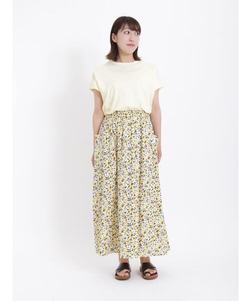 sm2rhythm(サマンサモスモスリズム)の「花柄ギャザーフレアスカート(スカート・レディース・グリーン/ピンク/イエロー・F)」の13枚目の写真