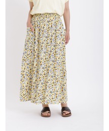 sm2rhythm | 花柄ギャザーフレアスカート(スカート)