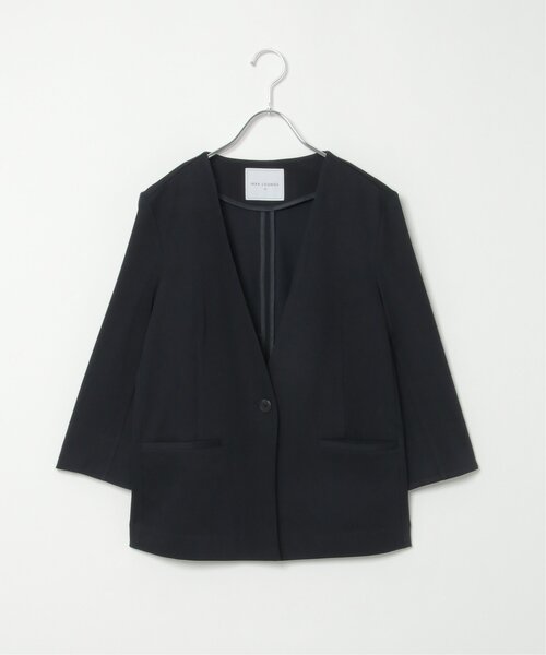 IKKA LOUNGE(イッカラウンジ)の「【接触冷感/セットアップ対応】ひやっとBeasystretchジャケット(テーラードジャケット・レディース・ネイビー/ライトグレー・S/L/M)」の19枚目の写真