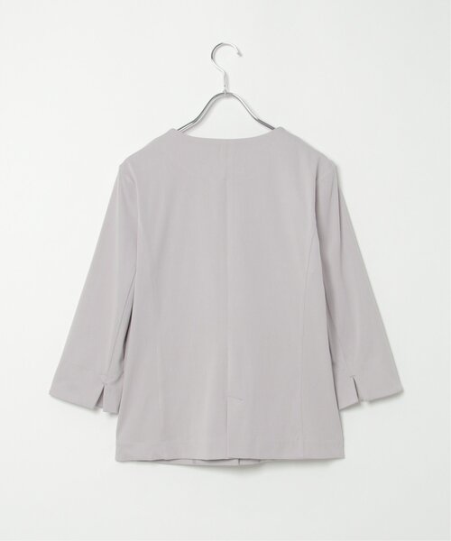 IKKA LOUNGE(イッカラウンジ)の「【接触冷感/セットアップ対応】ひやっとBeasystretchジャケット(テーラードジャケット・レディース・ネイビー/ライトグレー・S/L/M)」の20枚目の写真