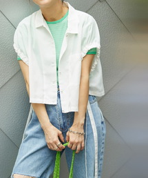 KBF | サイドドロストクロップドシャツ(シャツ/ブラウス)