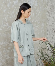 JNBY（ジェーエヌビーワイ）の「HOME Short-sleeve Vegetable-embroidered Cotton-satin Pajama Shirt（ルームウェア/パジャマ・メンズ）」