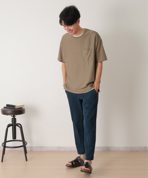 ikka(イッカ)の「【2点セット】リップルTシャツインナーセット(Tシャツ/カットソー・メンズ・オリーブ/ベージュ/ネイビー・S/M/L/XL)」の19枚目の写真